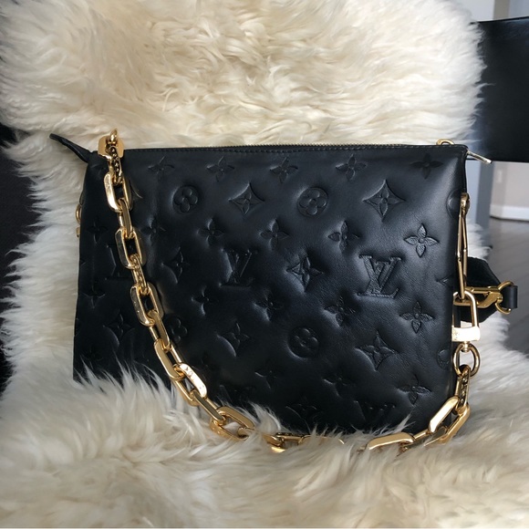 Louis Vuitton Bags Louis Vuitton Black Embossed Monogram Lambskin